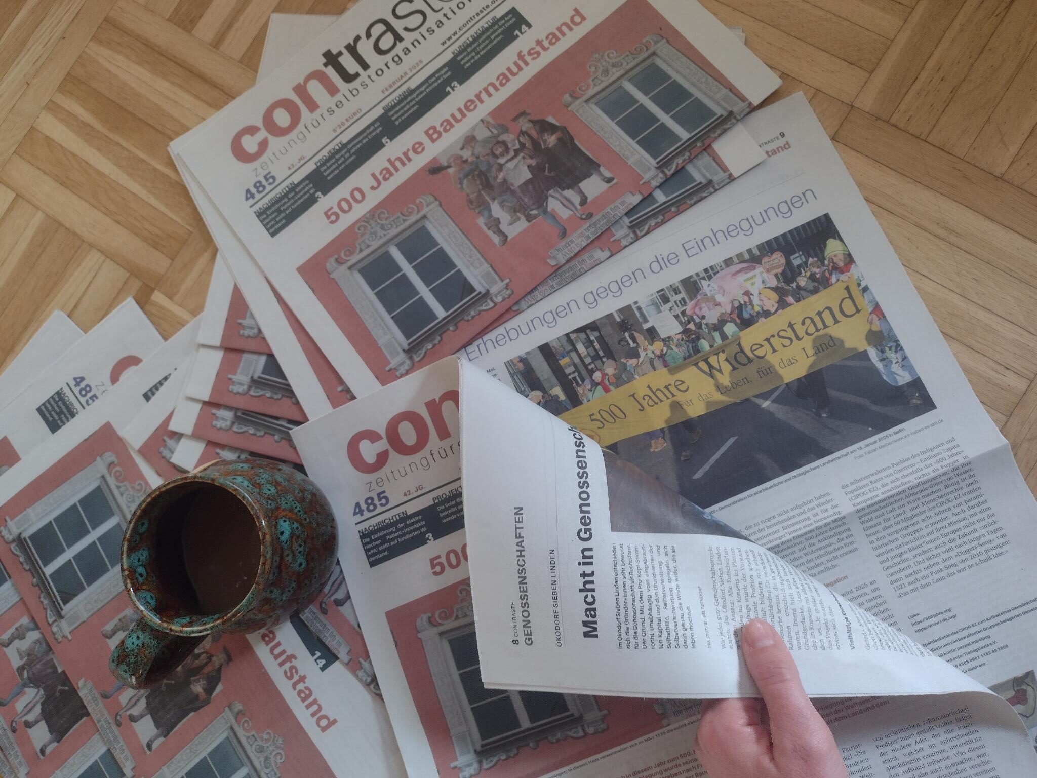 500 Jahre Widerstand Titelthema in der Contraste Zeitung